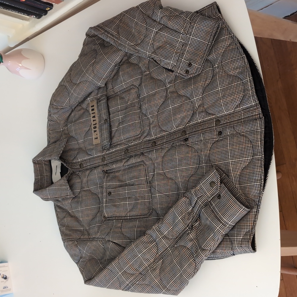 Zadig & Voltaire Padded Jacket in Brown Check